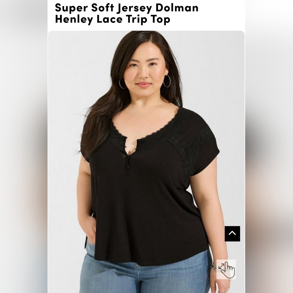 NWT Torrid Super Soft Dolman Henley Top 4X
